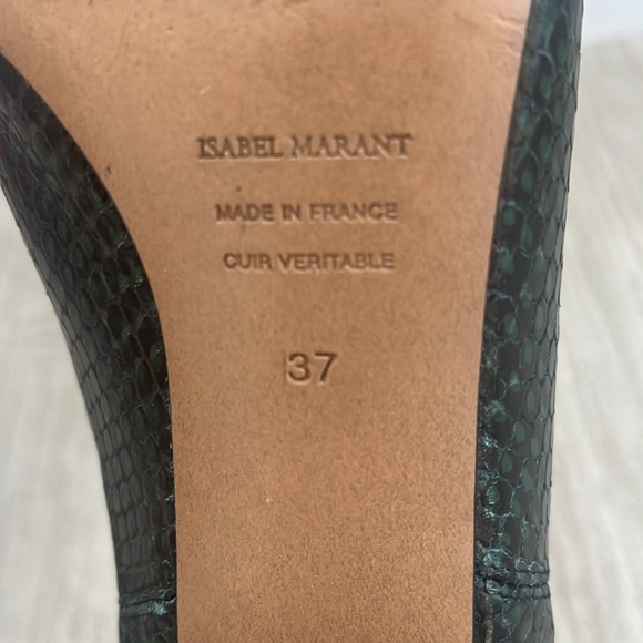 Isabel marant preloved green snake print booties, size 37 - Picture 4 of 5